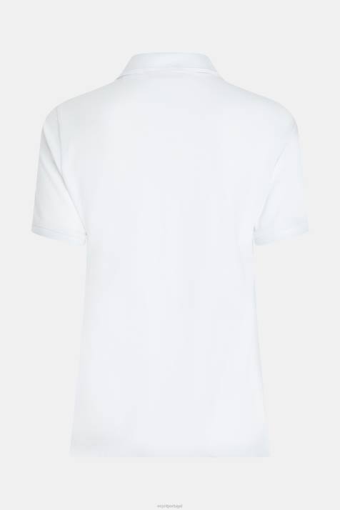 pólos branco mulheres Esprit pólo clássico do clube de tênis golfinho NBHL494