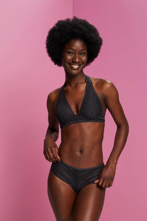 principal antracite mulheres Esprit reciclado: sutiã macio com decote halter e renda NBHL77