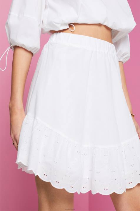 saias branco mulheres Esprit saias em tecido leve NBHL114