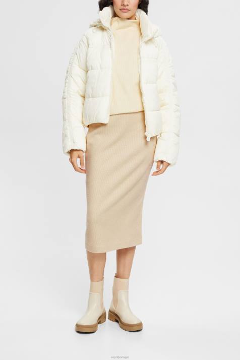 saias gelo mulheres Esprit saia lápis em malha canelada NBHL432