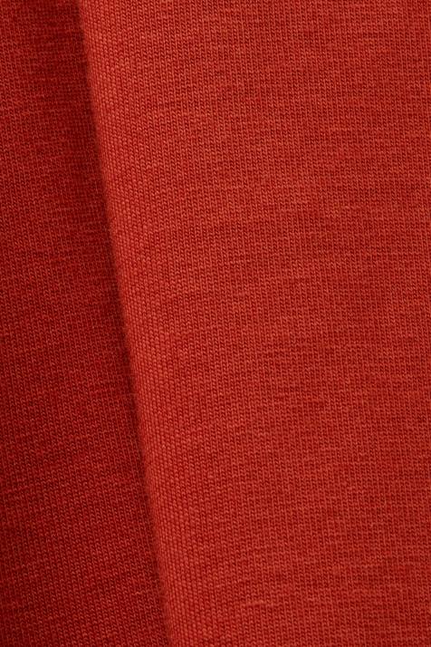 saias terracota mulheres Esprit saia midi jersey, algodão sustentável NBHL44