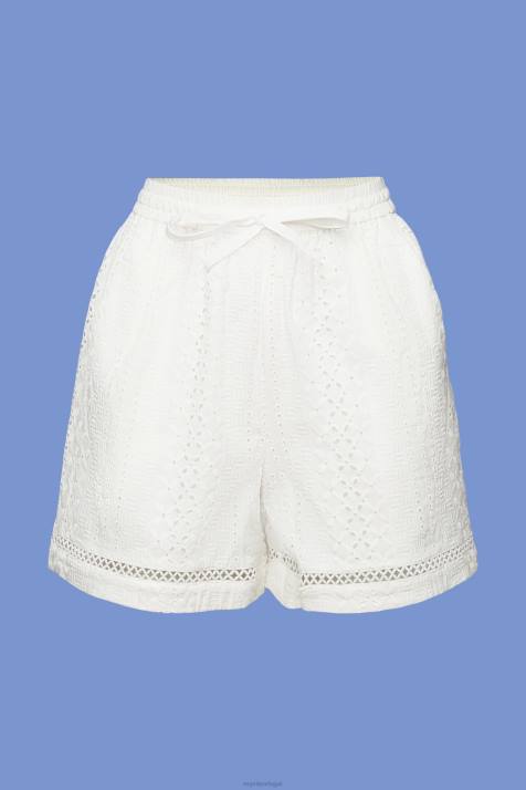 shorts branco mulheres Esprit shorts bordados, lenzing ecovero NBHL211