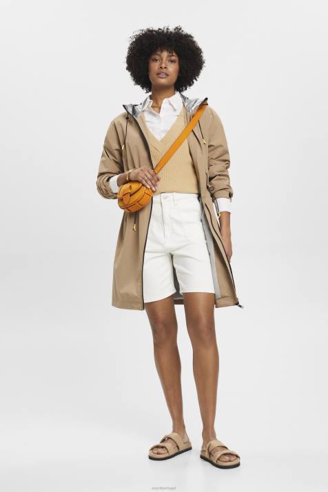 shorts off white mulheres Esprit shorts de cintura alta NBHL264