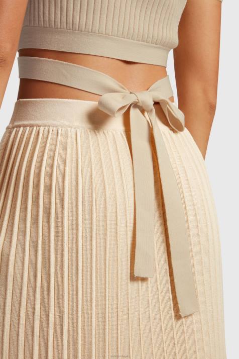 suéteres areia mulheres Esprit top plissado NBHL376