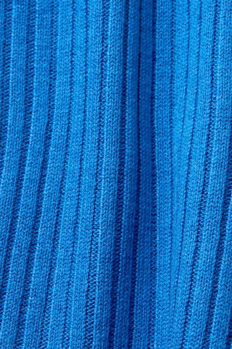 suéteres azul claro mulheres Esprit suéter canelado, sem mangas, mistura de linho NBHL109