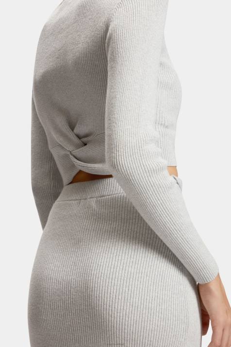 suéteres branco mulheres Esprit suéter metálico torcido nas costas NBHL357