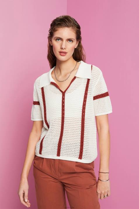 suéteres gelo mulheres Esprit suéter polo manga curta NBHL105