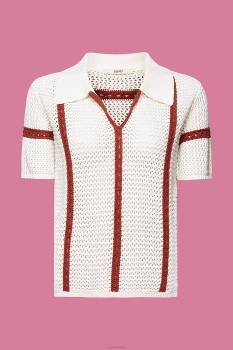 suéteres gelo mulheres Esprit suéter polo manga curta NBHL105