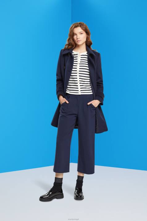 suéteres marinha mulheres Esprit cardigã listrado NBHL448