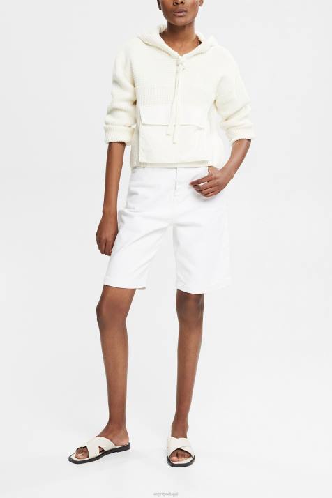 suéteres off white mulheres Esprit jumper de malha com capuz NBHL563