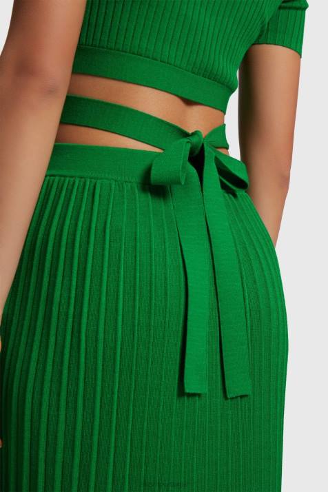 suéteres verde mulheres Esprit top plissado NBHL377