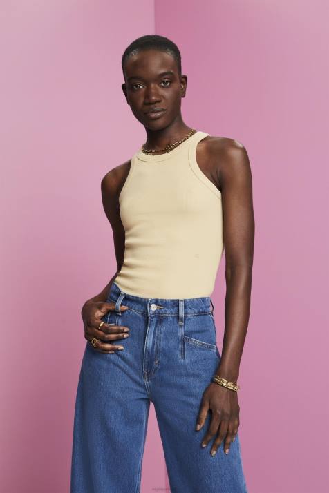 tanque areia mulheres Esprit top com nervuras NBHL282