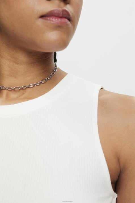 tanque off white mulheres Esprit top com nervuras NBHL301