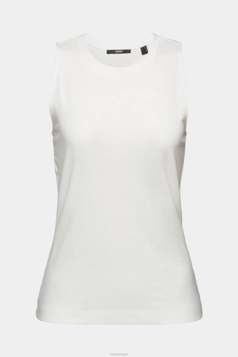 tanque off white mulheres Esprit top com nervuras NBHL301