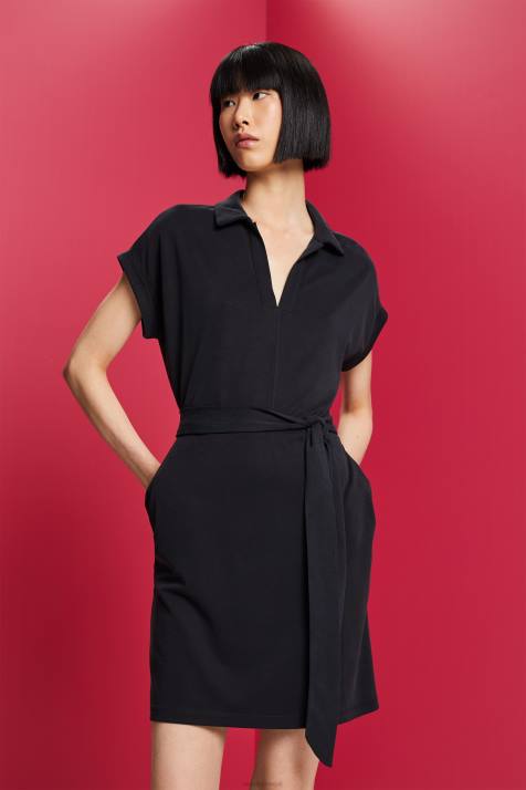 vestidos antracite mulheres Esprit vestido midi com decote em V NBHL73