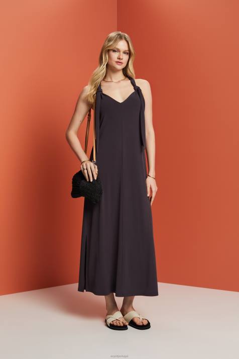 vestidos antracite mulheres Esprit vestidos de malha NBHL132