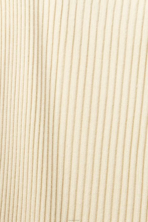 vestidos areia mulheres Esprit vestido de alça plissado NBHL492