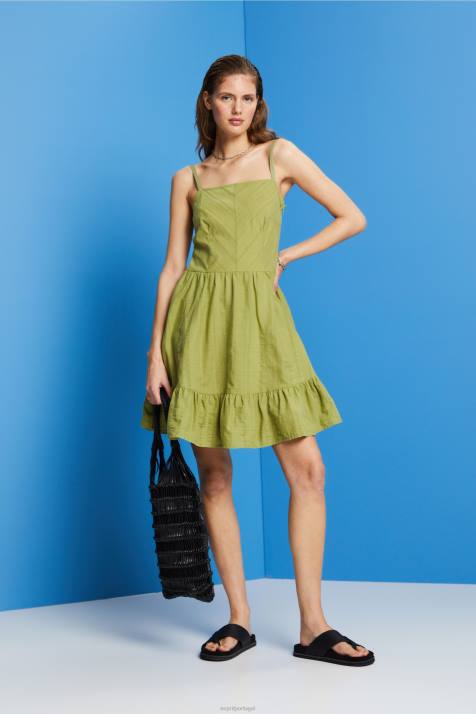 vestidos branco mulheres Esprit minivestido de algodão NBHL42
