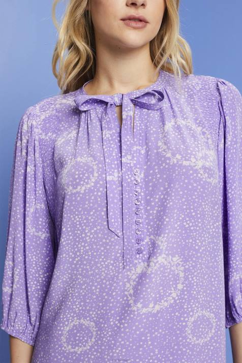 vestidos branco mulheres Esprit minivestido estampado com gravata borboleta NBHL230