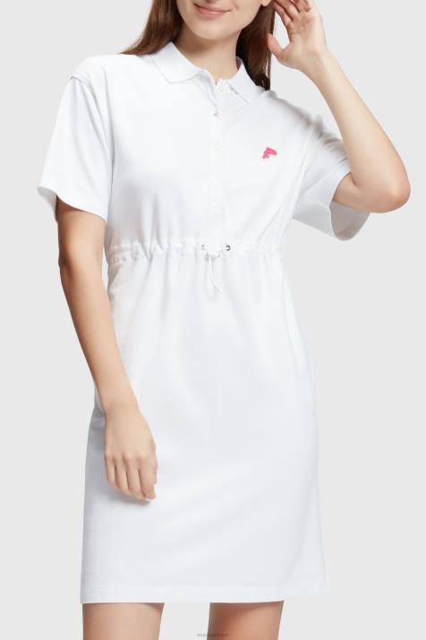 vestidos branco mulheres Esprit vestido polo plissado Dolphin Tennis Club NBHL502