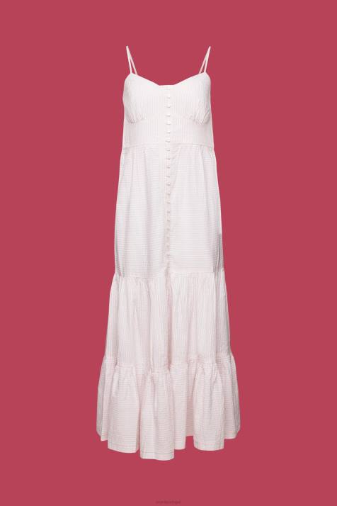 vestidos luz rosa mulheres Esprit vestido maxi com tiras NBHL234