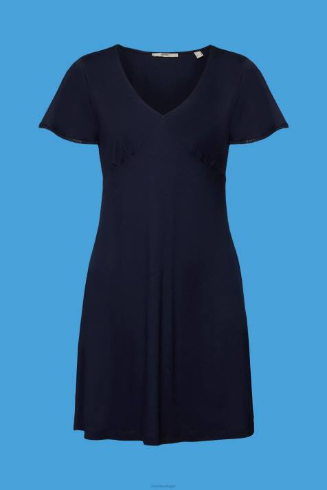 vestidos marinha mulheres Esprit vestido jersey com mangas sino NBHL64