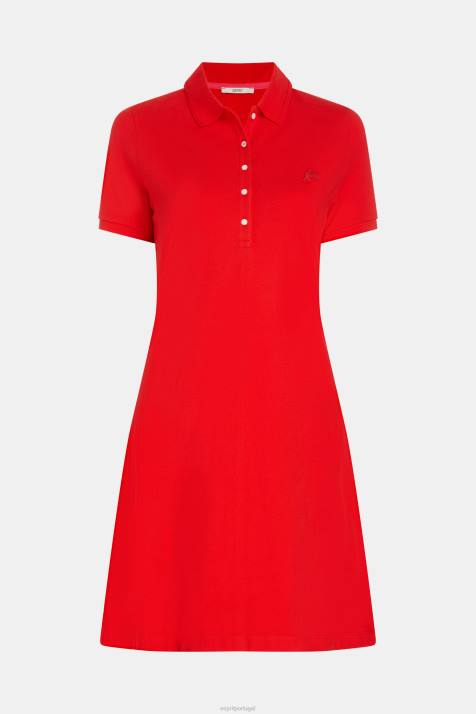 vestidos vermelho mulheres Esprit vestido polo clássico do Dolphin Tennis Club NBHL507