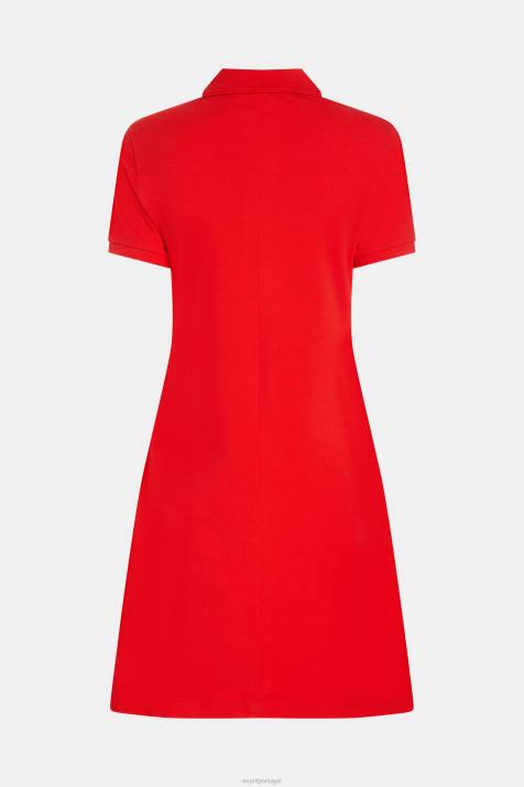vestidos vermelho mulheres Esprit vestido polo clássico do Dolphin Tennis Club NBHL507